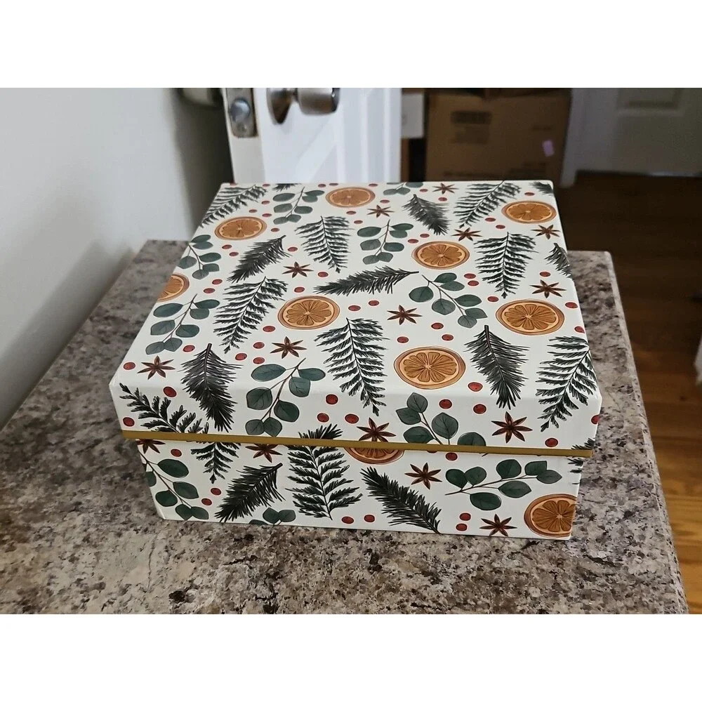 Lady Jayne Storage Box Citrus, Berry, Spice Greenery Holiday Theme 9